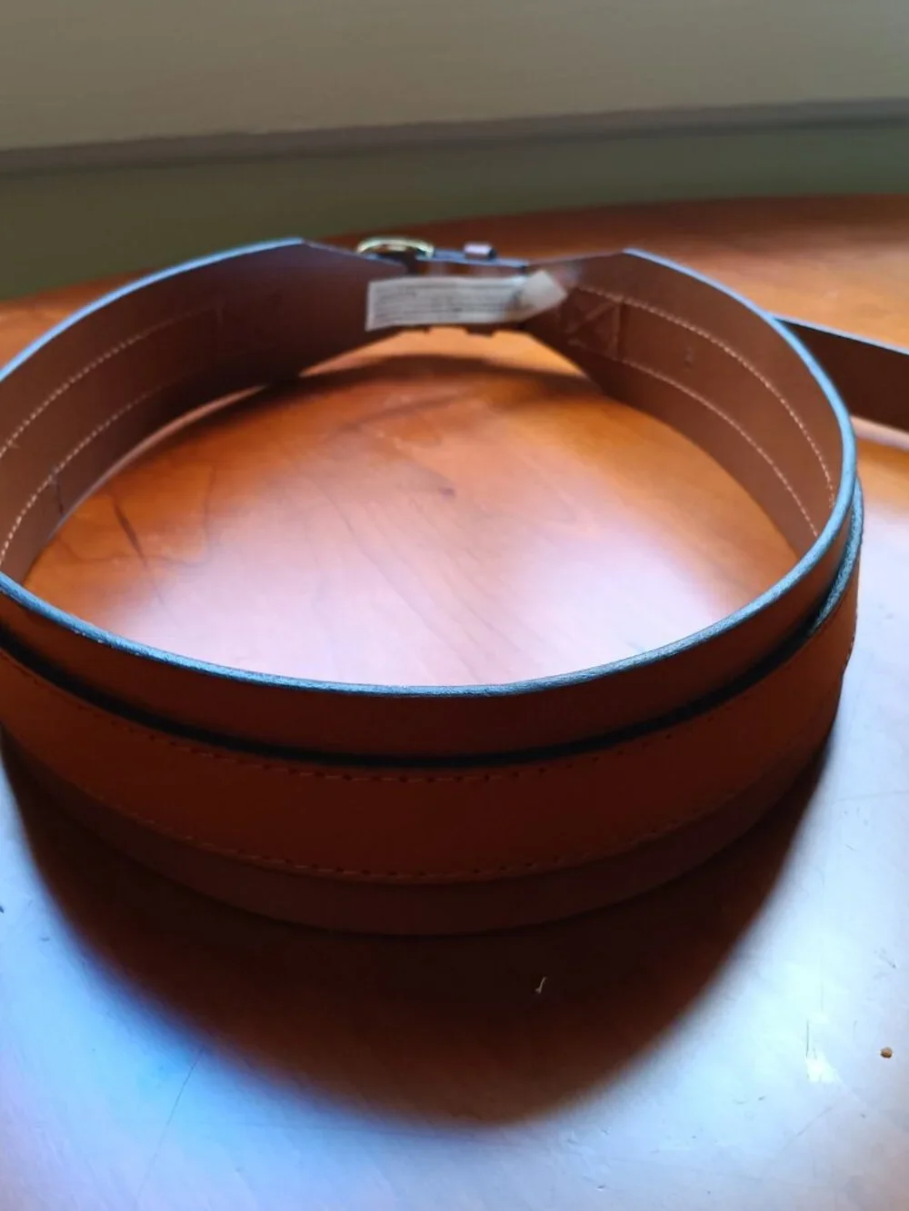 J. Crew Tapered Light Brown Leather Belt Size S/M - Picture 2 of 9